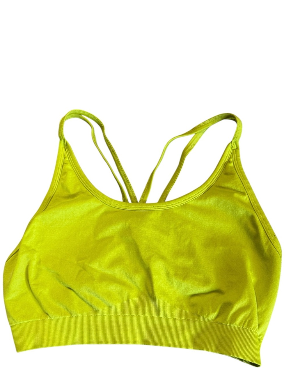 Fabletics Small Neon Lime Double-Strap Sports Bra
